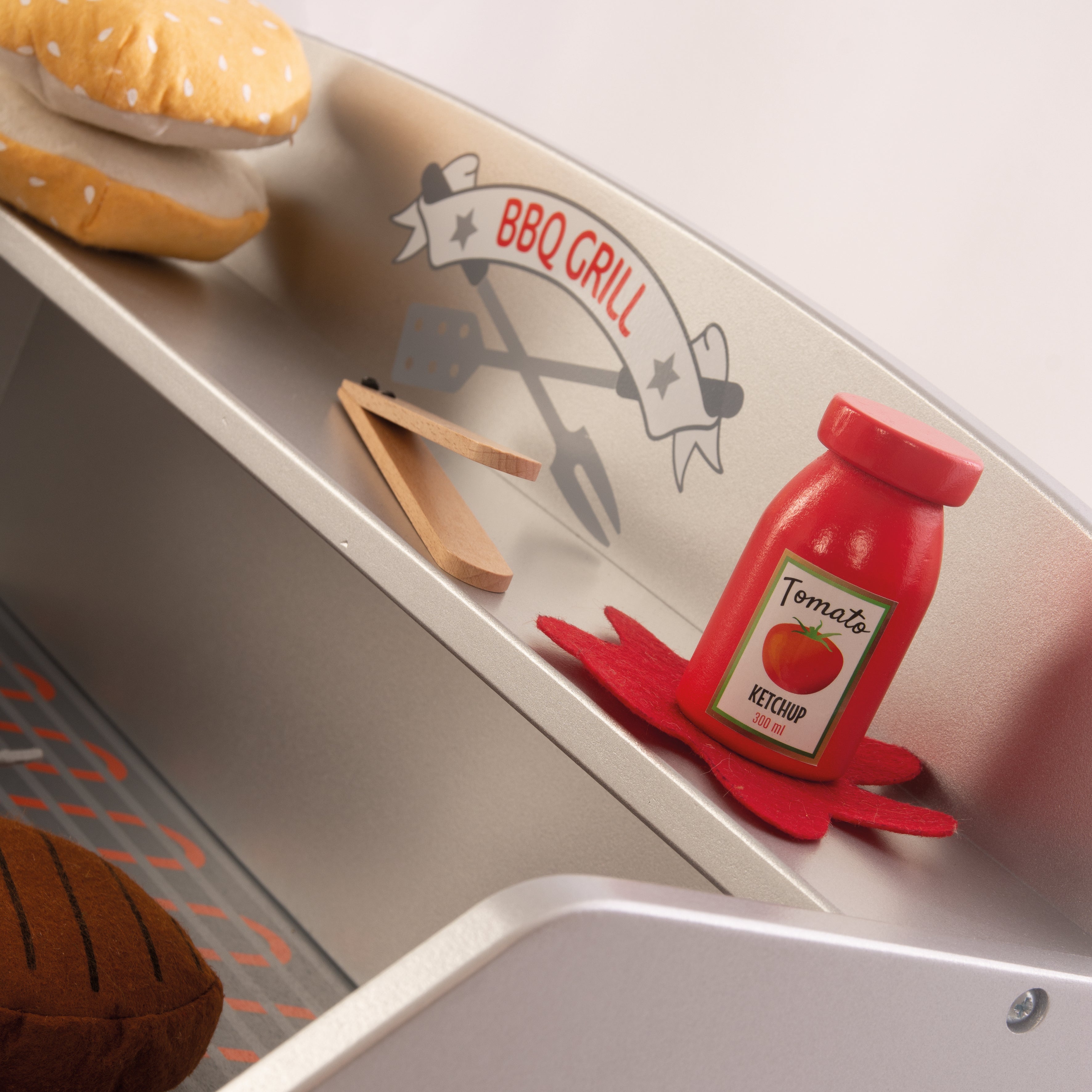 Roba 480212ZU BBQ Grill mit Zubehör grau-braun – Rollenspiel - Bild 3 Roba 480212ZU BBQ Grill mit Zubehör grau-braun – Rollenspiel - Produktbild 3