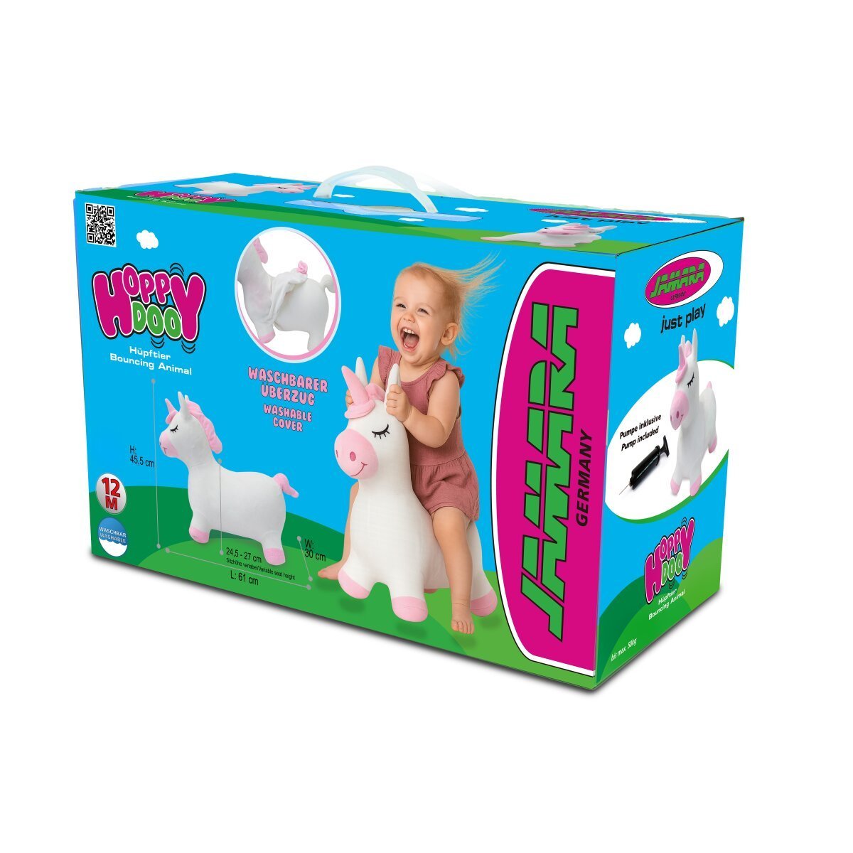 JAMARA Hüpftier Einhorn HoppyDoo mit Plüschbezug und Pumpe ab 12 Monaten JAMARA Hüpftier Einhorn HoppyDoo mit Plüschbezug und Pumpe ab 12 Monaten