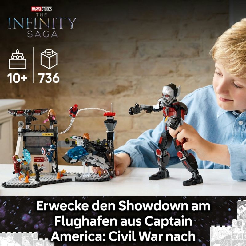LEGO® MARVEL Super Heroes™ 76314 Captain America: Civil War Actionduell