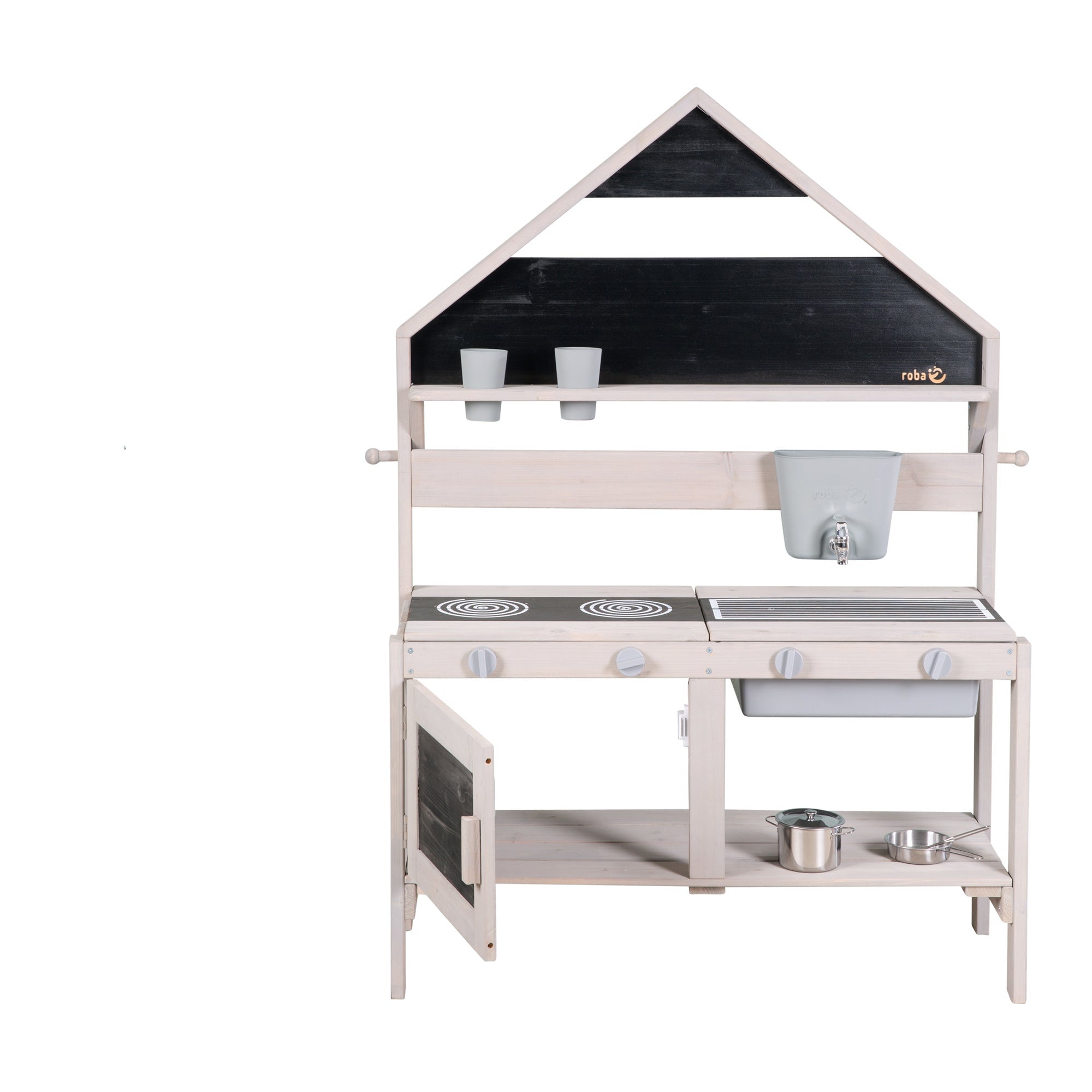Roba 457004GAZU Outdoor Spiel- Matschküche Hausoptik grau – Outdoor FSC - Bild 5 Roba 457004GAZU Outdoor Spiel- Matschküche Hausoptik grau – Outdoor FSC - Produktbild 5