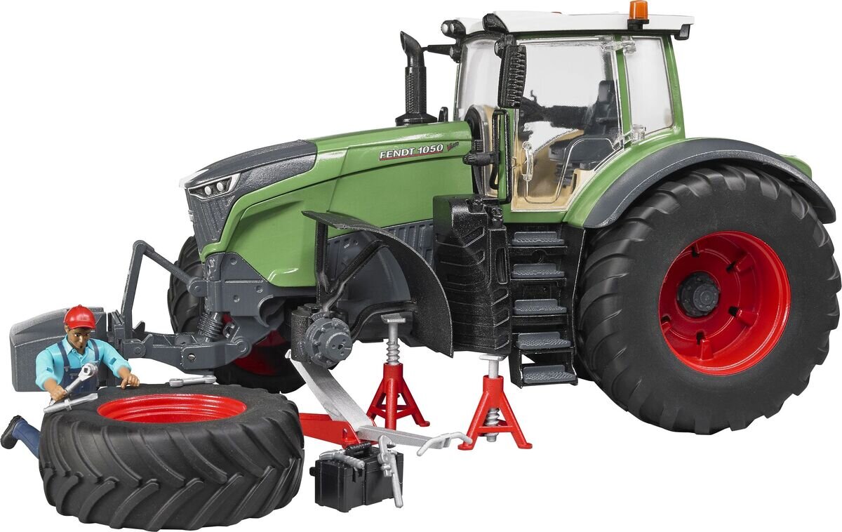 Bruder 04041 Fendt 1050 Vario mit Mechaniker plus Ausstattung Traktor, Helm, Rad, Person, Rasenmäher, Traktor, Helm, Rad, Person, Rasenmäher, Traktor, Helm, Rad, Person, Rasenmäher