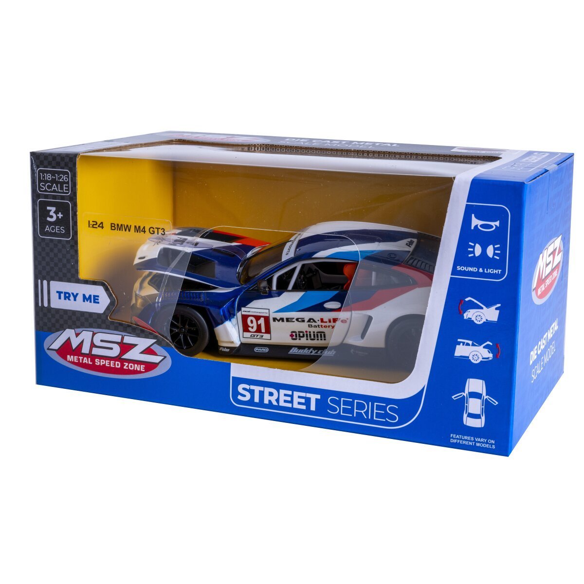 JAMARA BMW M4 GT3 Diecast 1:24 weiß inkl. Knopfzellen ab 3 Jahren JAMARA BMW M4 GT3 Diecast 1:24 weiß inkl. Knopfzellen ab 3 Jahren