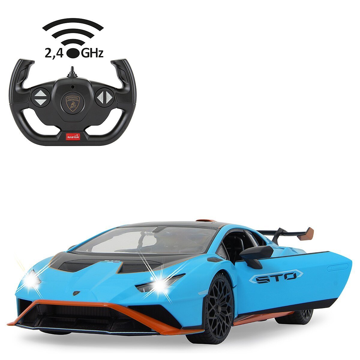 JAMARA Lamborghini Huracán STO 1:14 blau 2,4GHz Tür manuell ab 6 Jahren JAMARA Lamborghini Huracán STO 1:14 blau 2,4GHz Tür manuell ab 6 Jahren