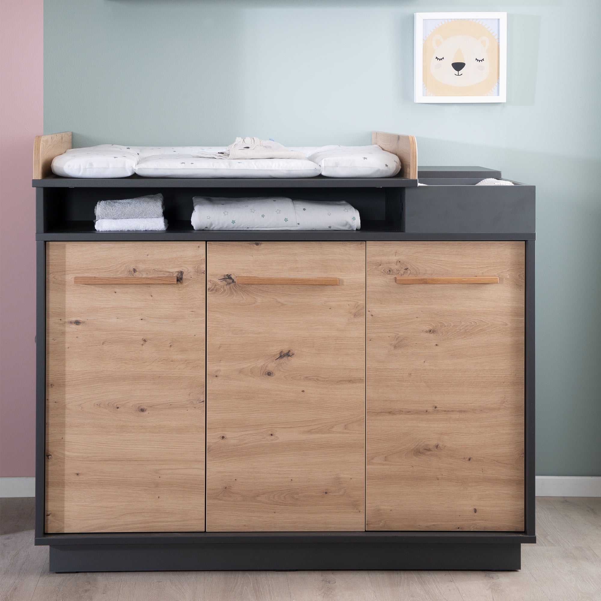 Roba 1731849 Wickelkommode breit Lenn anthrazit - Bild 6 Roba 1731849 Wickelkommode breit Lenn anthrazit - Produktbild 6
