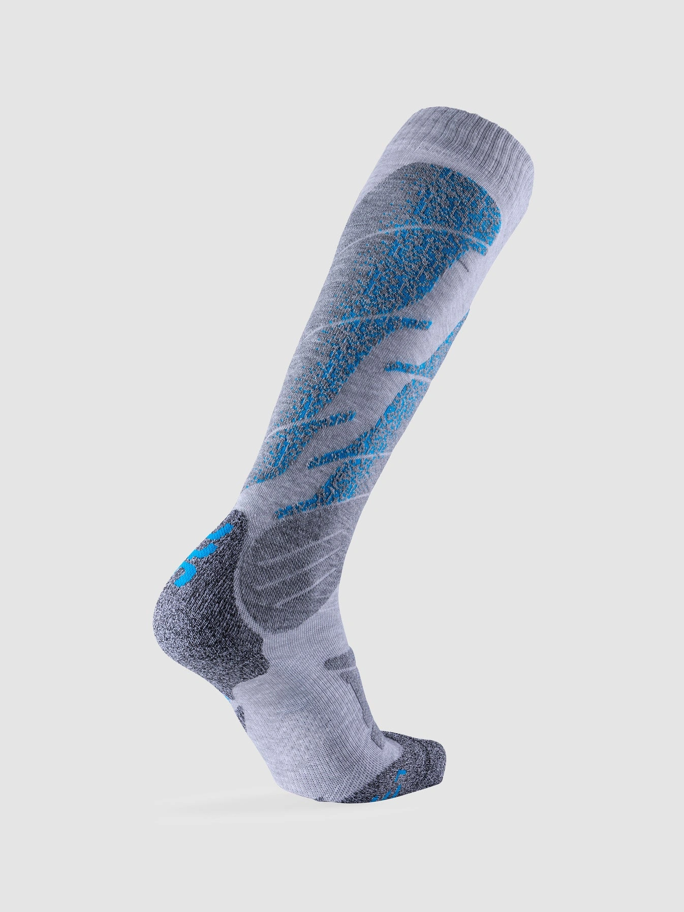 UYN Herren Skisocken S100041G945 - Hellgrau-Melange/Azur GR. 39/41