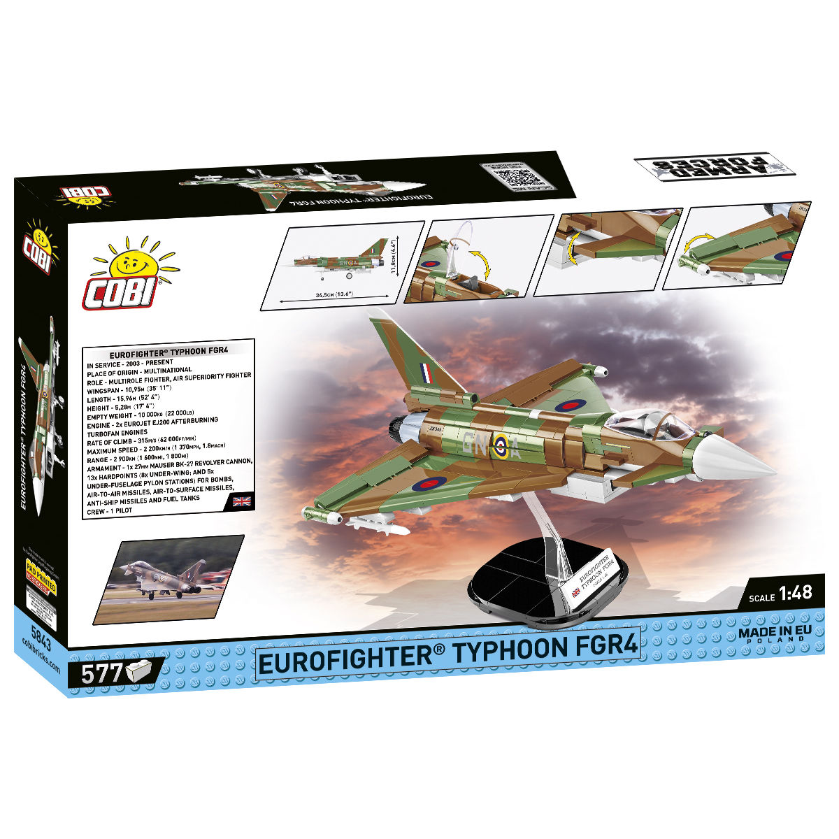 COBI 5843 - Eurofighter Typhoon FGR4 "GINA" - Bild 2 COBI 5843 - Eurofighter Typhoon FGR4 "GINA" - Bild 2