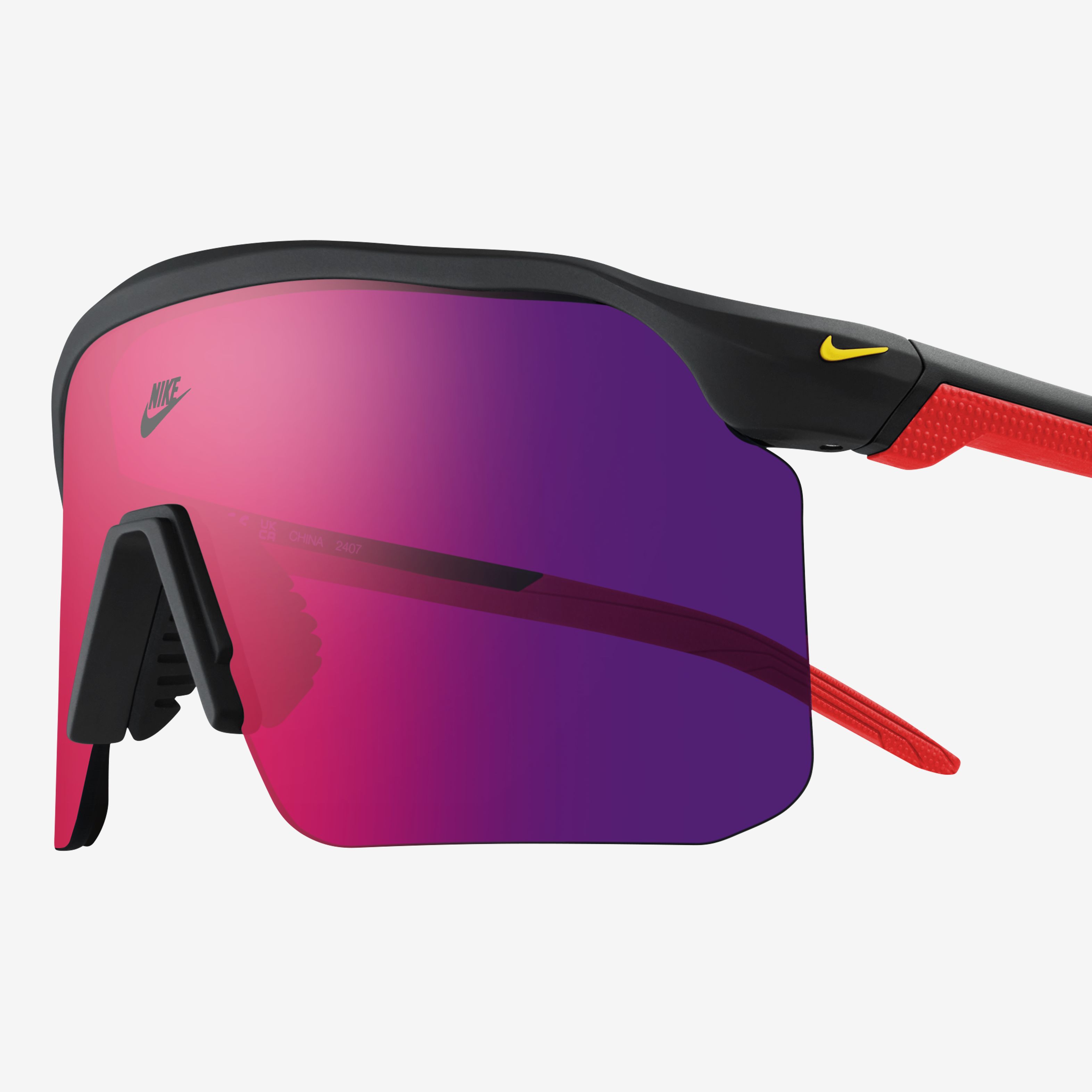 Nike 4004705/GR Sonnenbrille Expedition Shield - Grau / Rot Nike 4004705/GR Sonnenbrille Expedition Shield - Grau / Rot