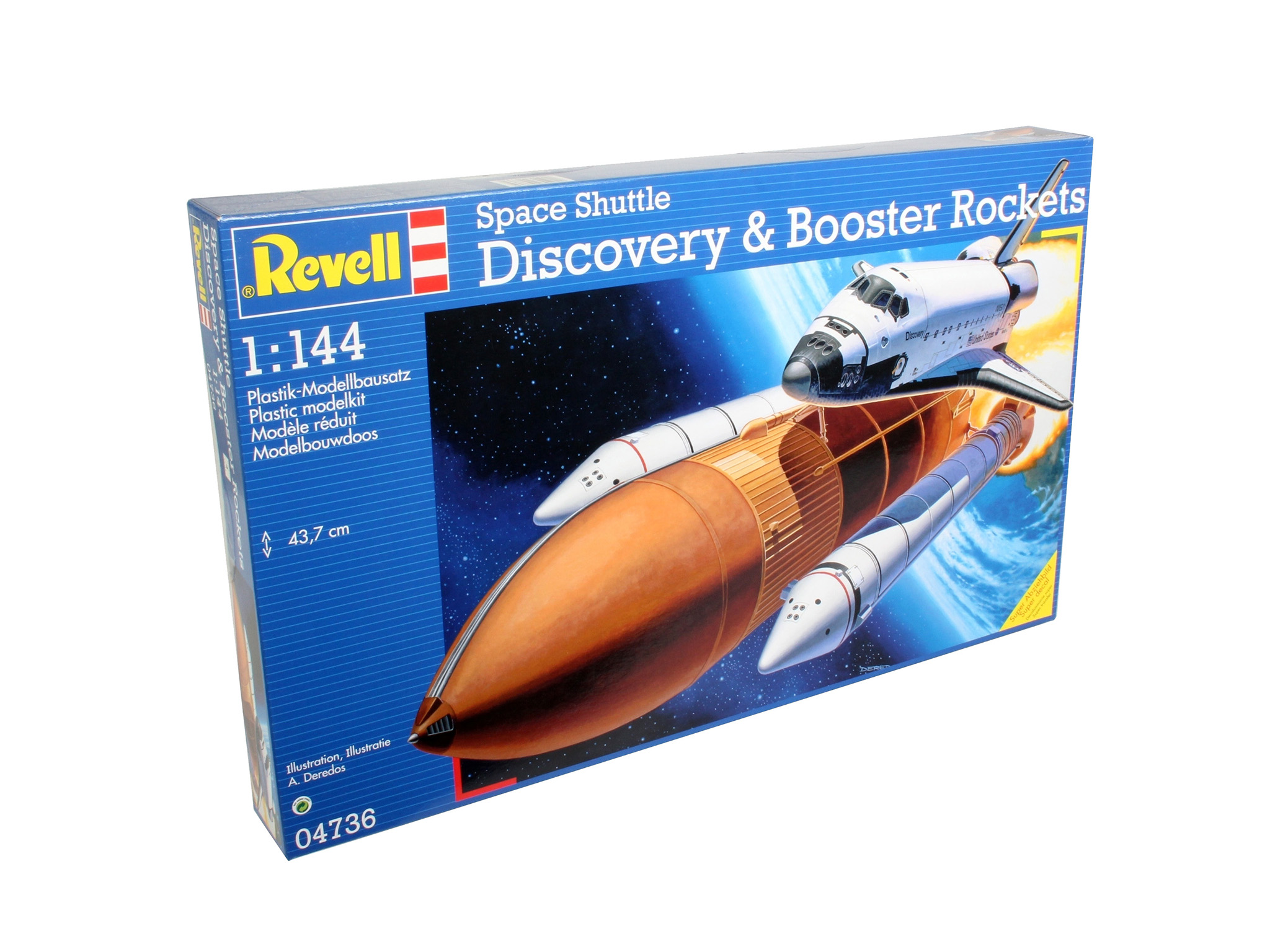 Revell 04736 Space Shuttle Discovery & Booster Modellbausatz Flugzeug, Raumfähre, Raumschiff, Fahrzeug, Rakete