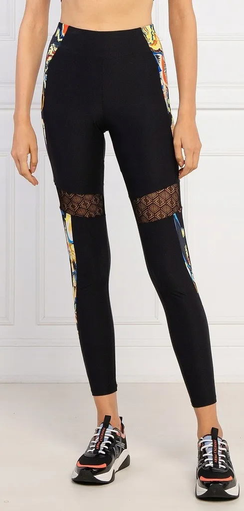 Desigual Damen Leggings „Regular Waist“ - Schwarz mit Muster 21WWKK202000 GR. L Desigual Damen Leggings „Regular Waist“ - Schwarz mit Muster 21WWKK202000 GR. L
