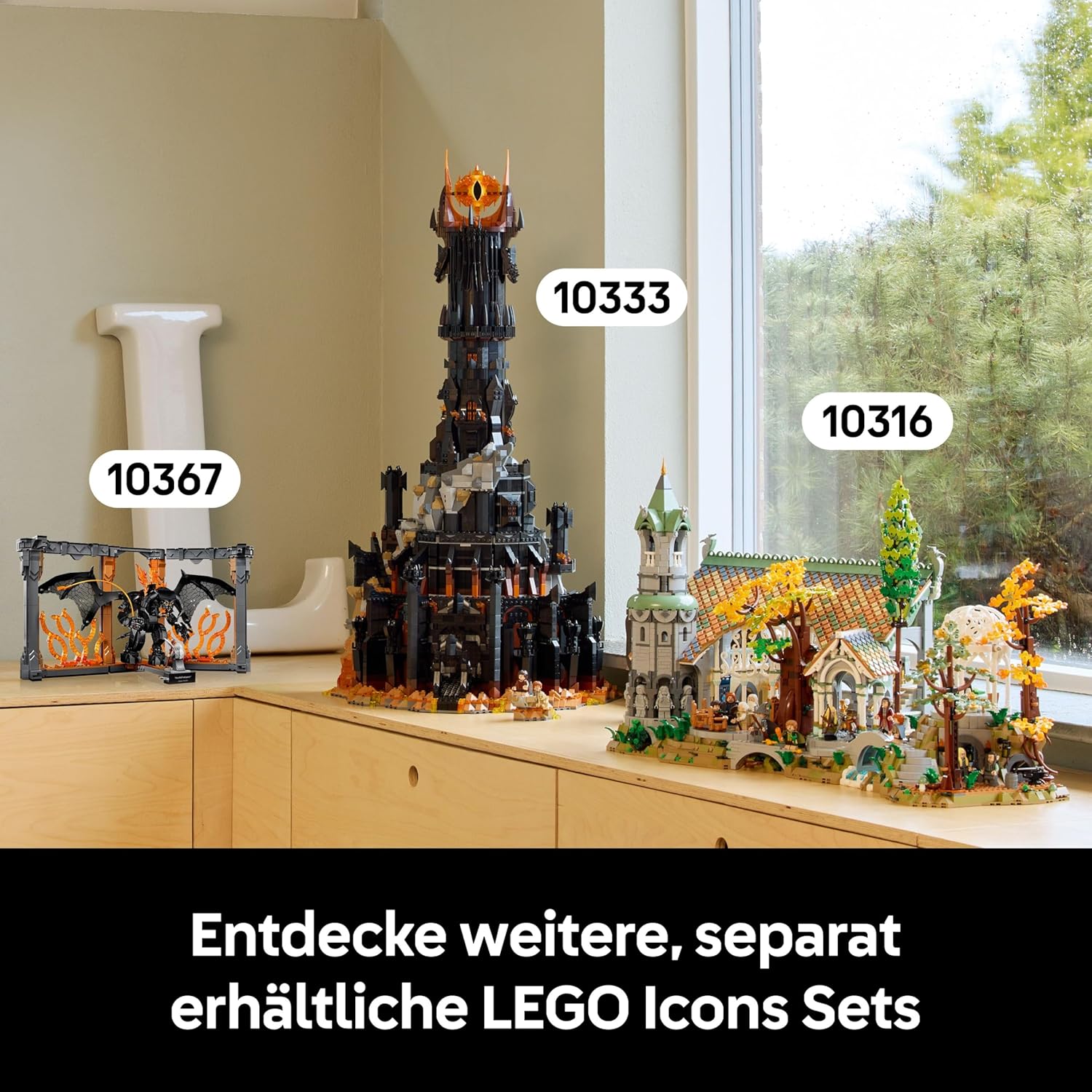 LEGO® Icons 10367 Herr der Ringe Buchstütze Essen, Süßigkeiten