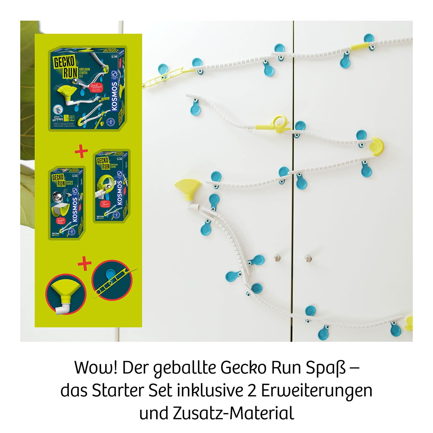 Kosmos Gecko Run - Big Box Kugelbahn Zum Freien Bauen An Wänden 621209 Zubehor, Schmuck, Halskette
