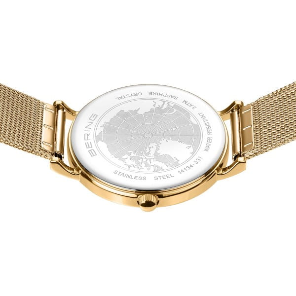 Bering 14134-331 Damenuhr, Milanaise, Gold/Weiß Bering 14134-331 Damenuhr, Milanaise, Gold/Weiß