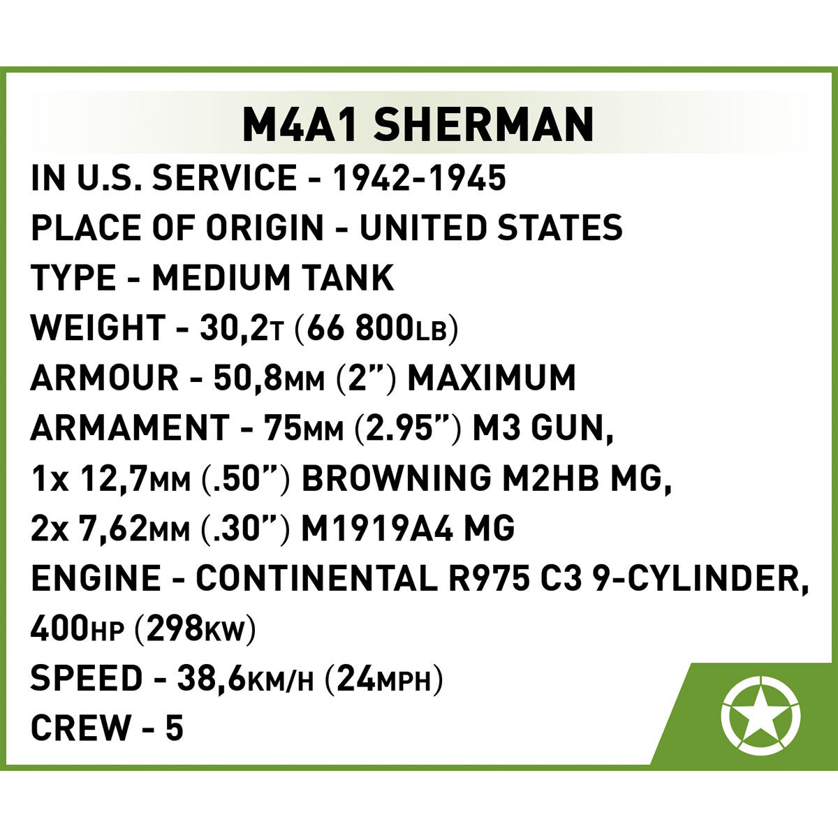 COBI 3126 - M4A1 Sherman Maßstabb 1:35) - Bild 16 COBI 3126 - M4A1 Sherman Maßstabb 1:35) - Bild 16