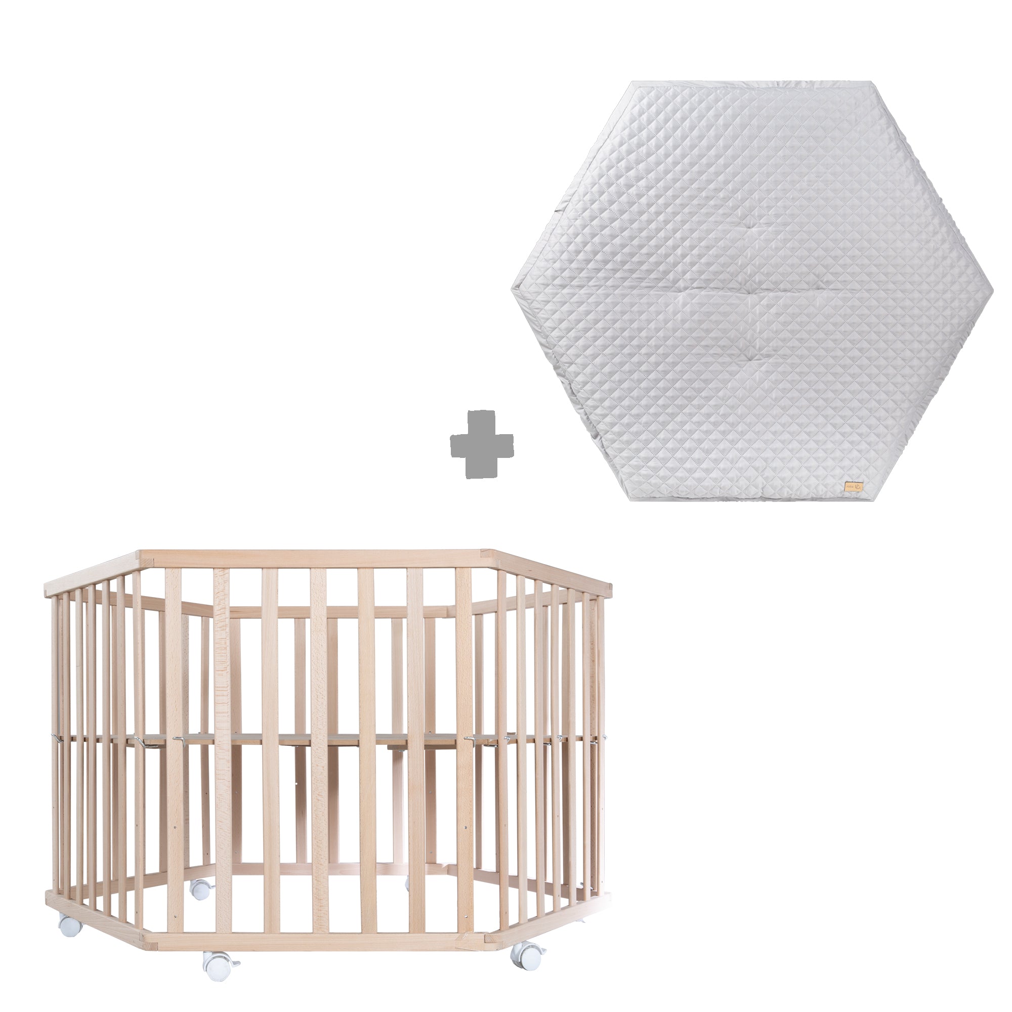 Roba 0232NAV230 Laufgitter 6-eckig roba Style grau Bio Buche natur - Bild 9 Roba 0232NAV230 Laufgitter 6-eckig roba Style grau Bio Buche natur - Produktbild 9
