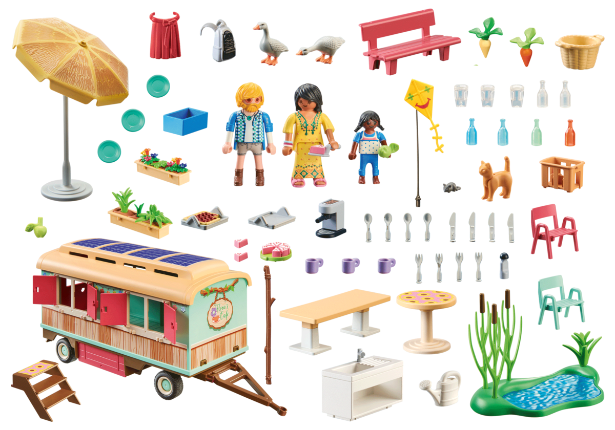PLAYMOBIL 71441 Gemütliches Bauwagencafé Spielzeug, Kind, Weiblich, Mädchen, Person
