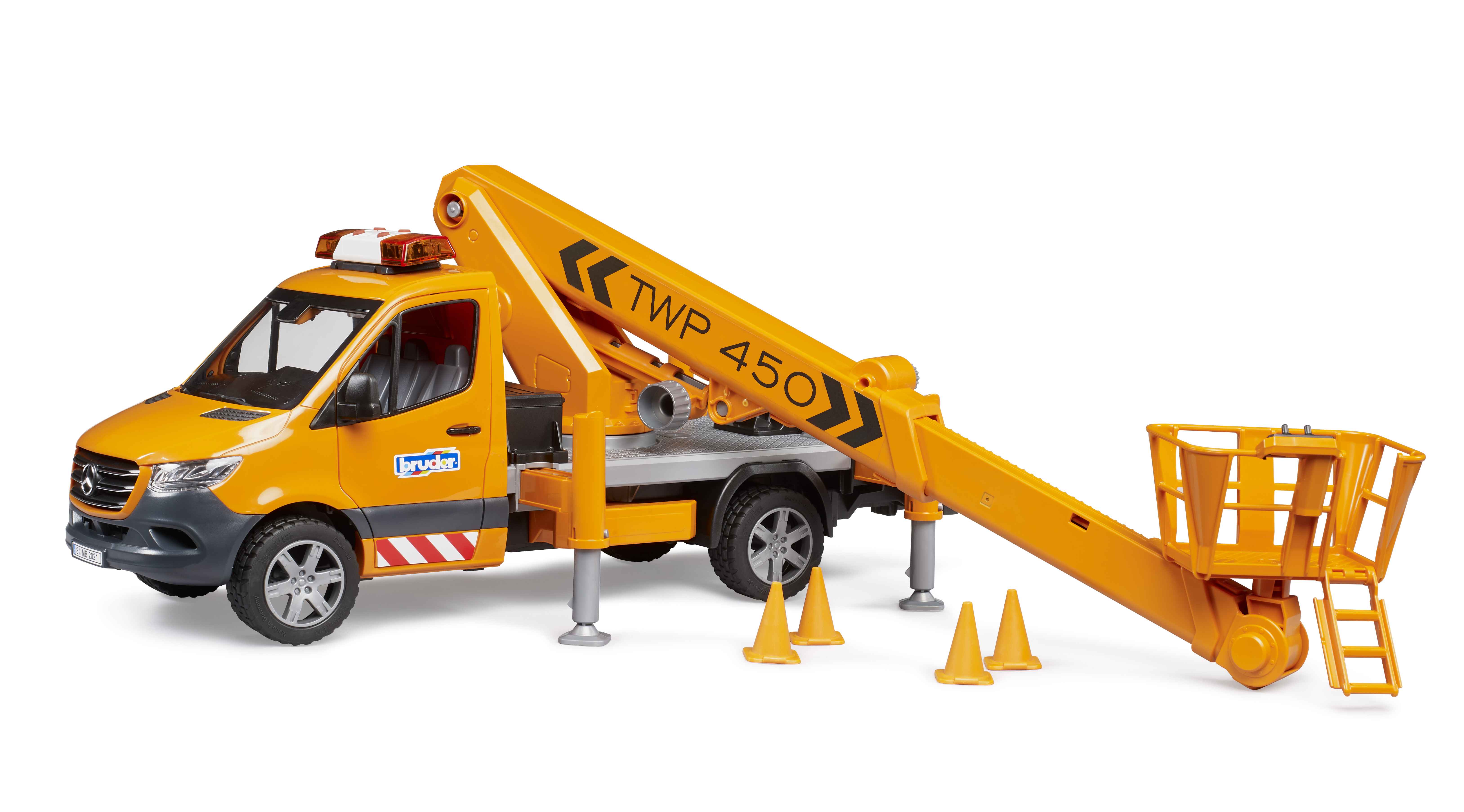 BRUDER 02679 - MB Sprinter Arbeitsbühne mit Light mit Sound Modul - Bild 6 BRUDER 02679 - MB Sprinter Arbeitsbühne mit Light mit Sound Modul - Bild 6
