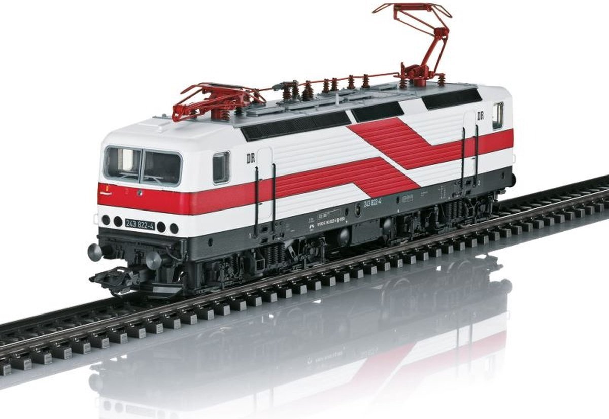 MÄRKLIN 37486 H0 Elektrolokomotive BR 143 der EBS "Weiße Lady" mfx+ Sound Eurotrain Exklusivmodell MÄRKLIN, 37486, H0, Elektrolokomotive, BR, 143, der, EBS, "Weiße, Lady", mfx+, Sound, Eurotrain, Exklusivmodell, Lokomotive, Eisenbahn, Zug, Transport, Fahrzeug