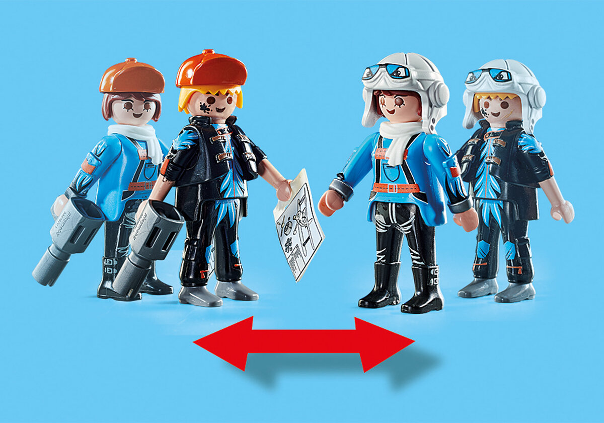 PLAYMOBIL 70831 Air Stuntshow Doppeldecker "Phönix" Spielzeug, Person, Gesicht, Kopf, Helm