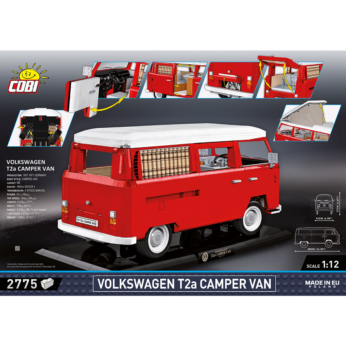 COBI 24361 - Volkswagen T2A CAMPER VAN Executive - Bild 4 COBI 24361 - Volkswagen T2A CAMPER VAN Executive - Bild 4