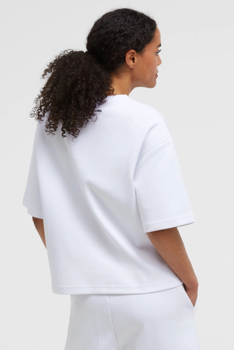 SENSES Kurzarm-Sweatshirt SA:LINE aus Interlock opticwhite