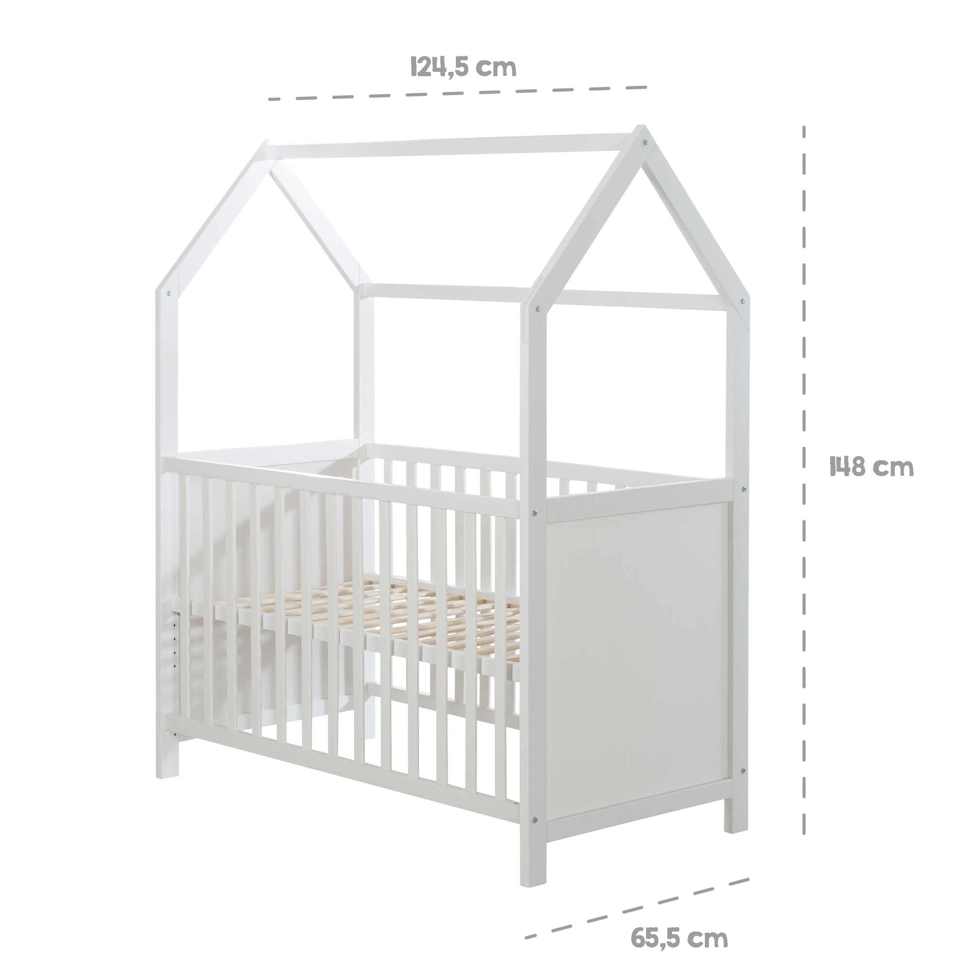 Roba 203120WEFS Hausbett 60x120 cm weiß – Komplettbettsets & Einzelbetten - Bild 5 Roba 203120WEFS Hausbett 60x120 cm weiß – Komplettbettsets & Einzelbetten - Produktbild 5