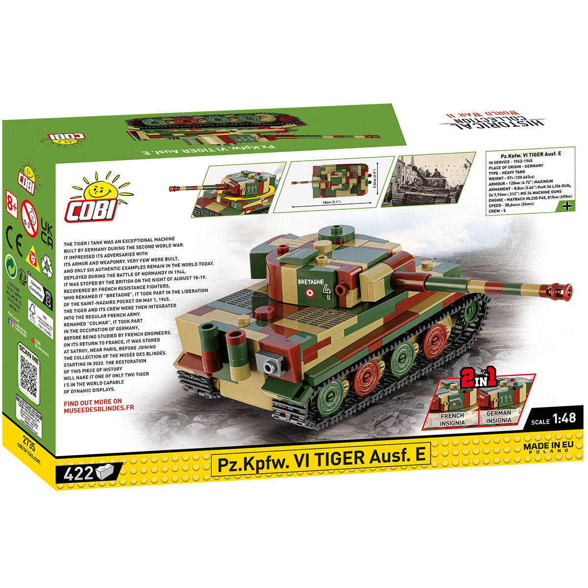 COBI 2735 - PZ.KPFW. VI TIGER AUSF. E, 1:48 - Bild 2 COBI 2735 - PZ.KPFW. VI TIGER AUSF. E, 1:48 - Bild 2
