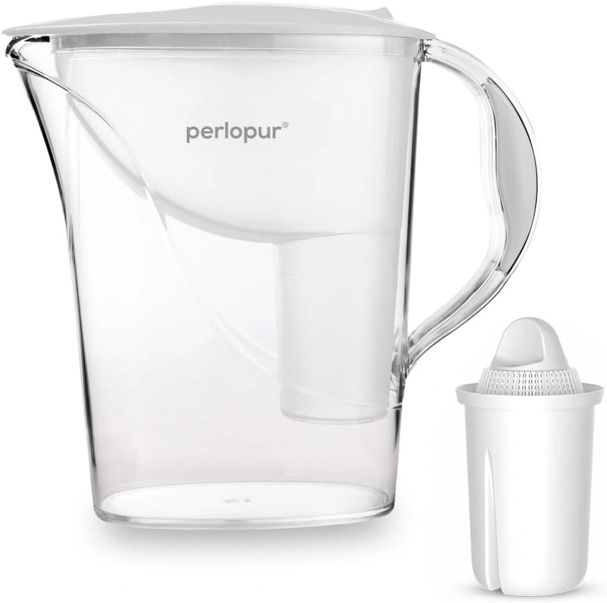 PEARLCO 281009 Wasserfilter Weiß inkl. 1 Classic Filterkartusche – kompatibel mit Brita Classic