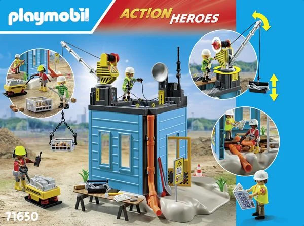 Playmobil 71650 ACT!ON HEROES Baustelle mit Elektroniker & Seilwinde Playmobil, 71650, ACT!ON, HEROES, Baustelle, mit, Elektroniker, &, Seilwinde
