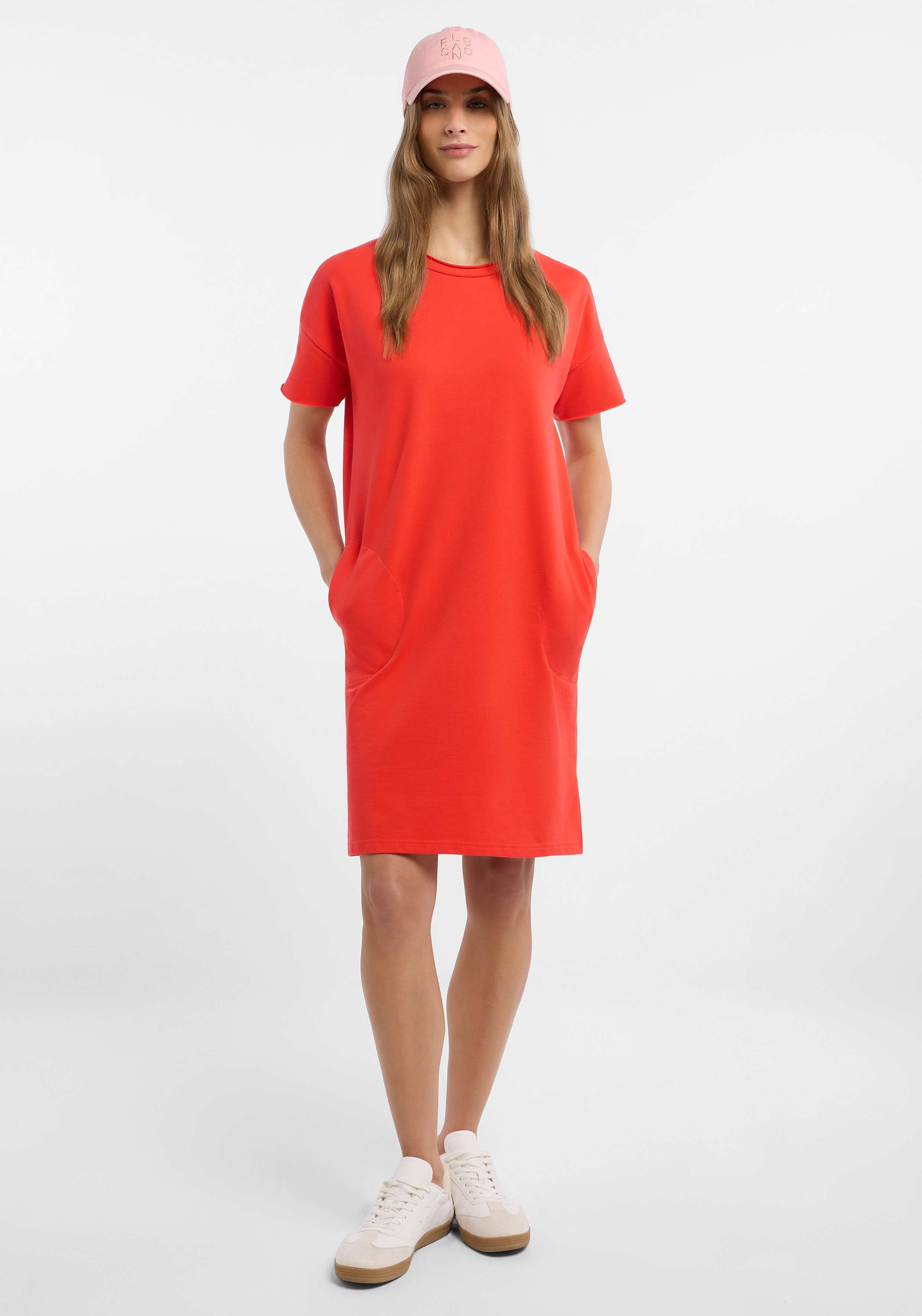 Elbsand Telma Sweatkleid in Rot, Produktfoto 3.