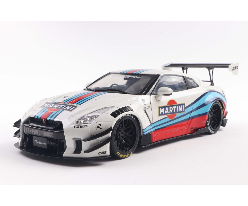 Solido 1:18 Nissan GT-R W/LIBERTY Martini weiß