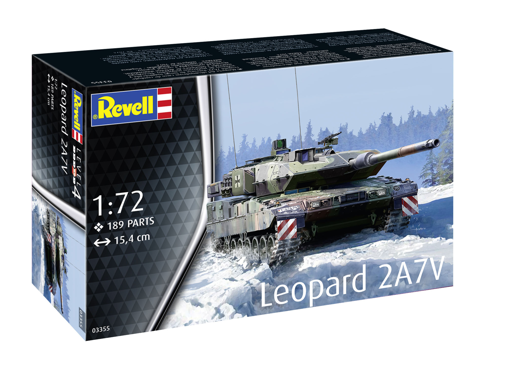 Revell 03355 Leopard 2A7V Modellbausatz gepanzert, Militärisch, Panzer, Fahrzeug, Waffe