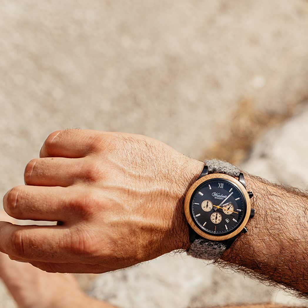 WAIDZEIT WH01W Herrenuhr Whisky Scotts Highland Chrono