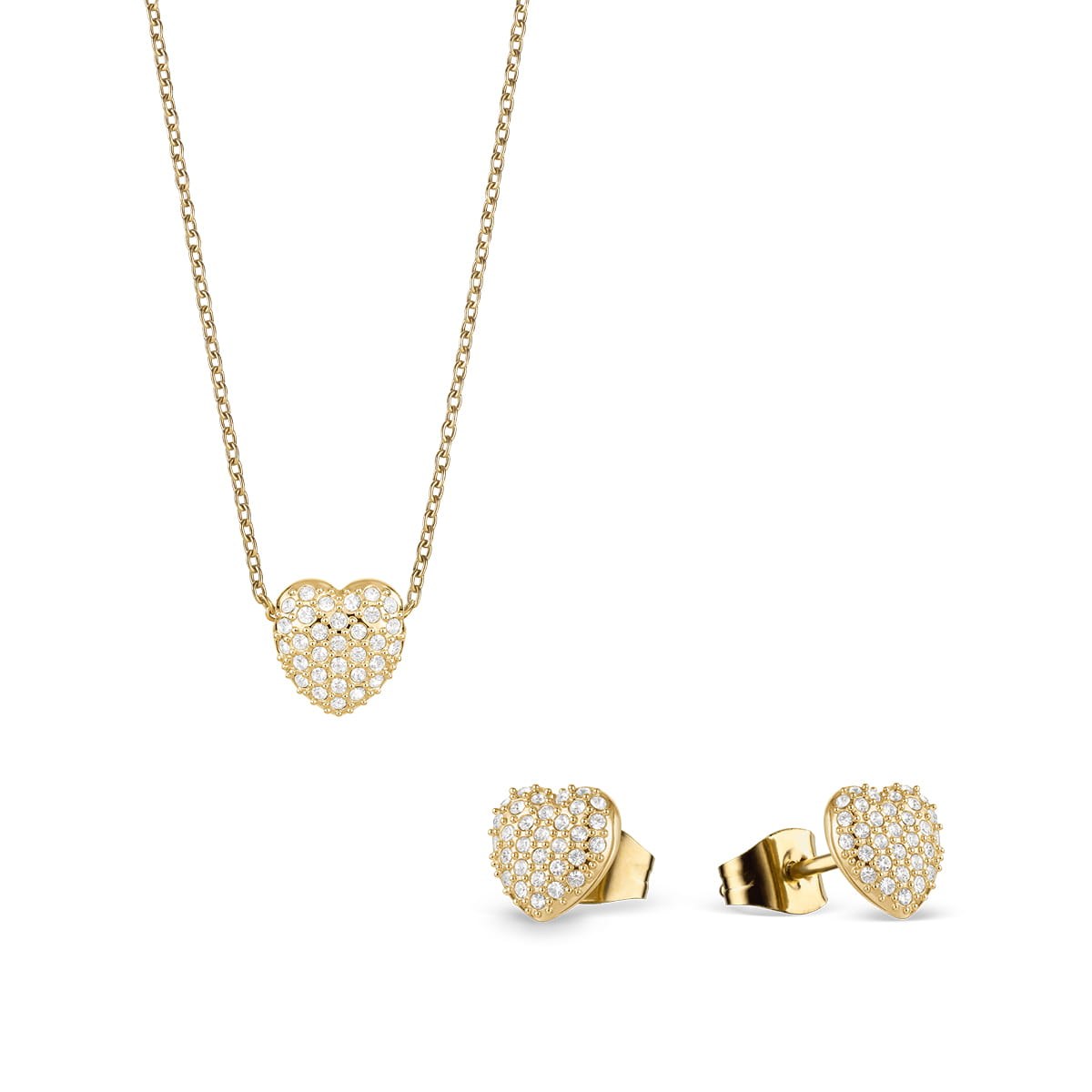 Bering 468-768-Gold Damenset, Kette/Ohrringe, Gold, Herz Bering 468-768-Gold Damenset, Kette/Ohrringe, Gold, Herz