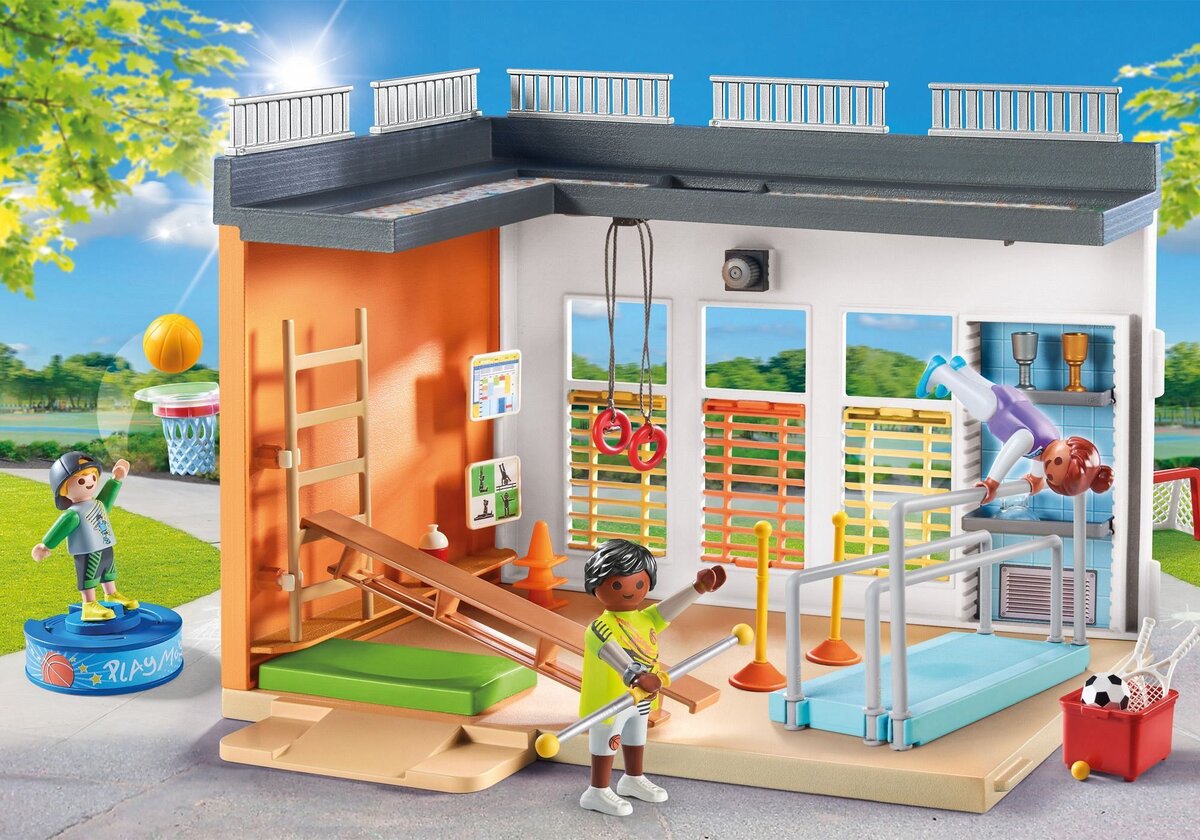 PLAYMOBIL 71327 City Life - Große Schule Spielbereich, Spielbereich im Freien, Draußen, Drinnen, Person