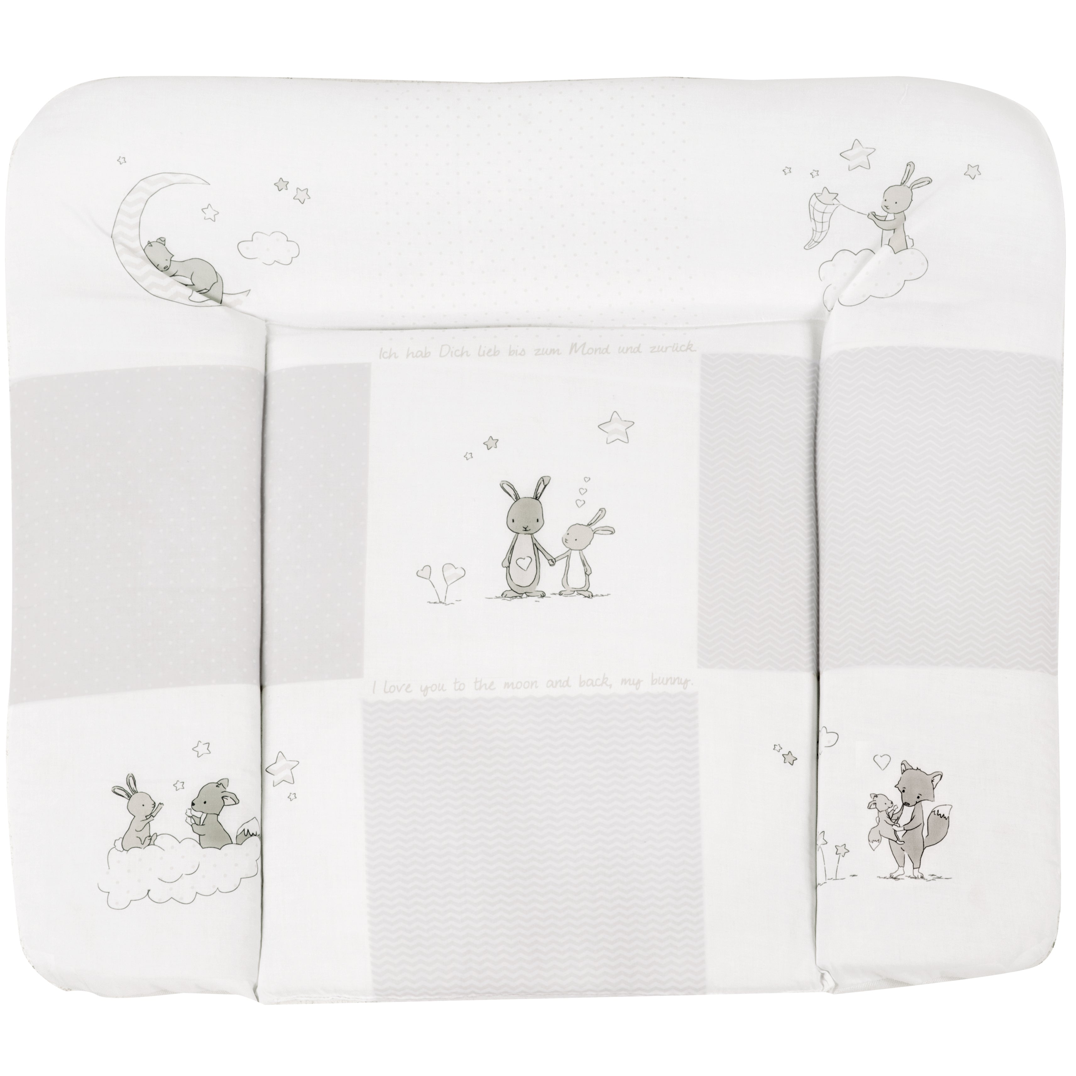 Roba 0817S168 Wickelauflage soft Fox & Bunny taupe – Wickelauflagen - taupe - Wickelauflagen - Produktbild 1