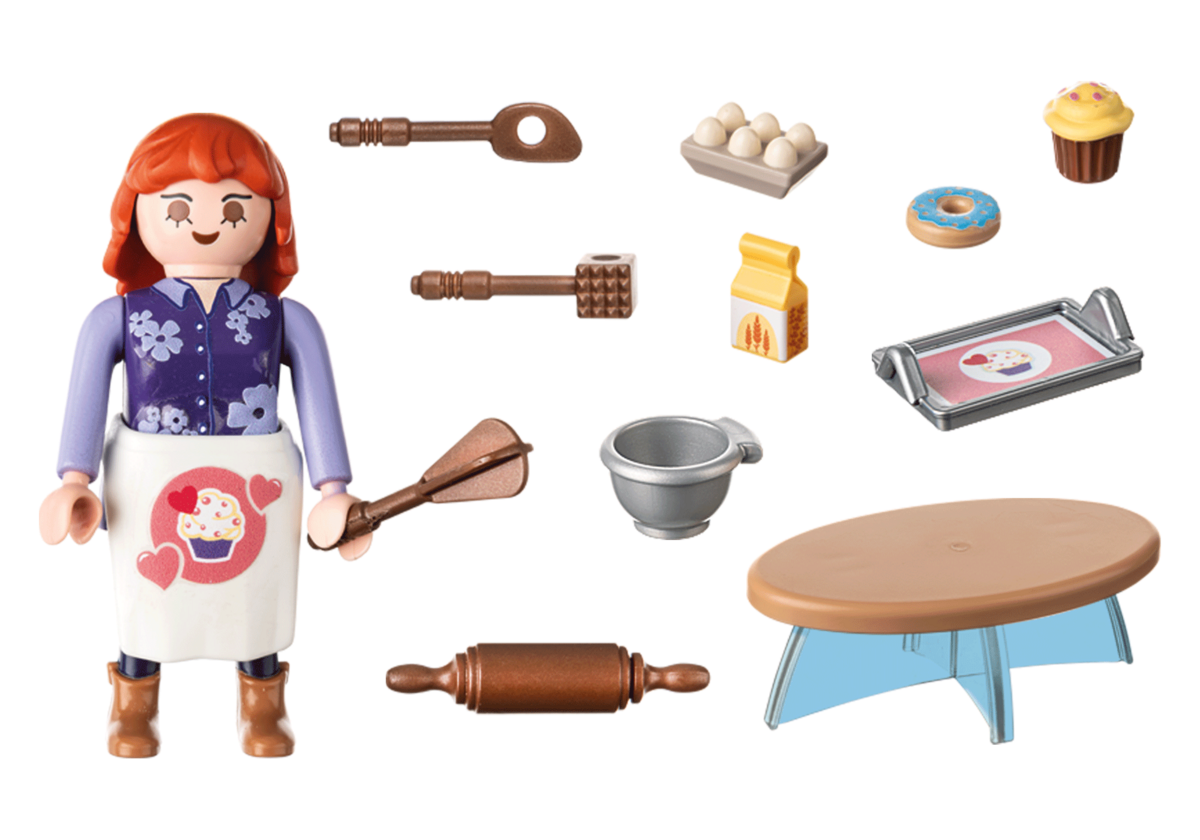PLAYMOBIL 71479 Konditorin Besteck, Löffel, Baby, Person, Mahlzeit