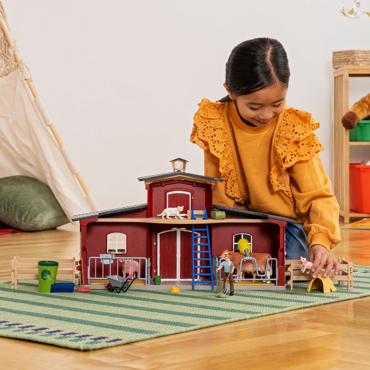 Schleich® 42606 Große Farm mit Tieren und Zubehör