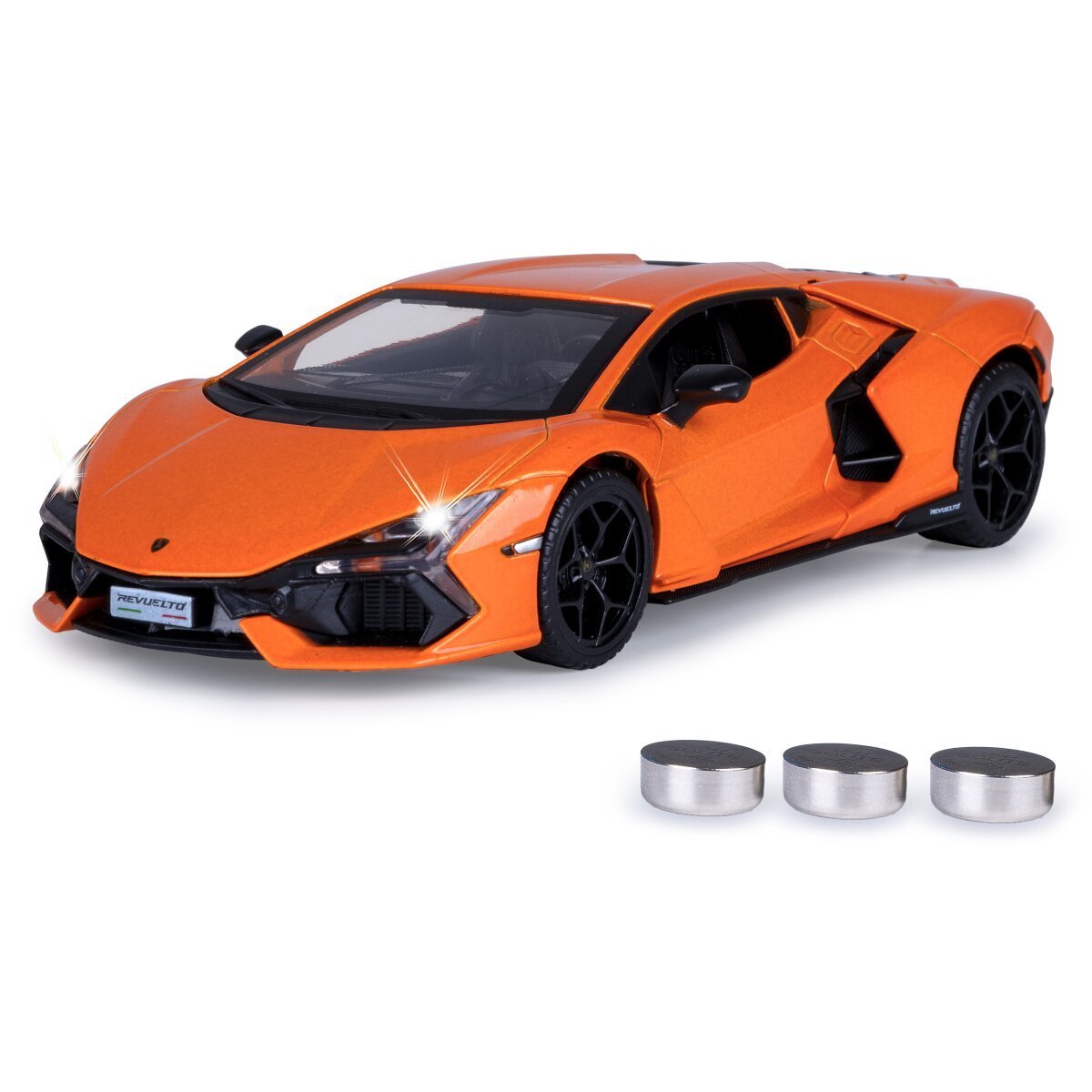 JAMARA Lamborghini Revuelto Diecast 1:32 orange inkl. Knopfzellen ab 3 Jahren