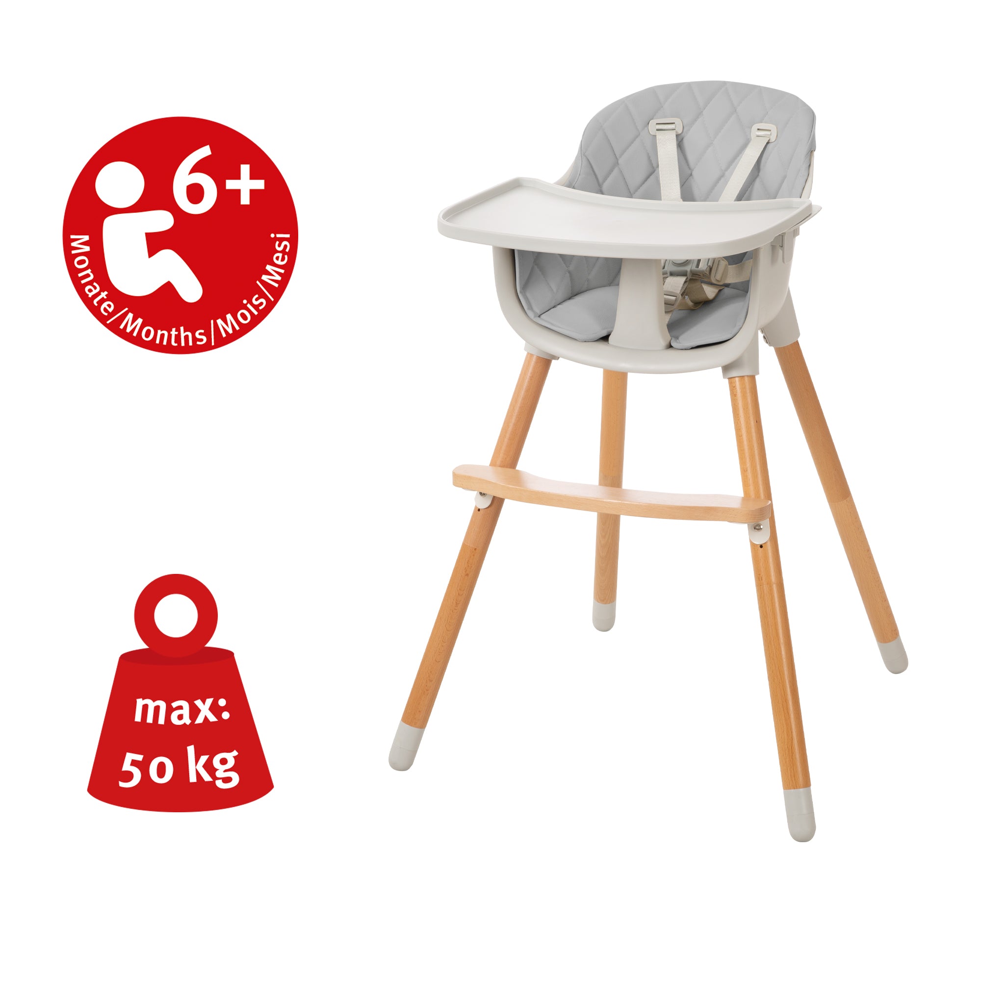 Roba 7575GA Hochstuhl Style Up Wood grau - Bild 11 Roba 7575GA Hochstuhl Style Up Wood grau - Produktbild 11