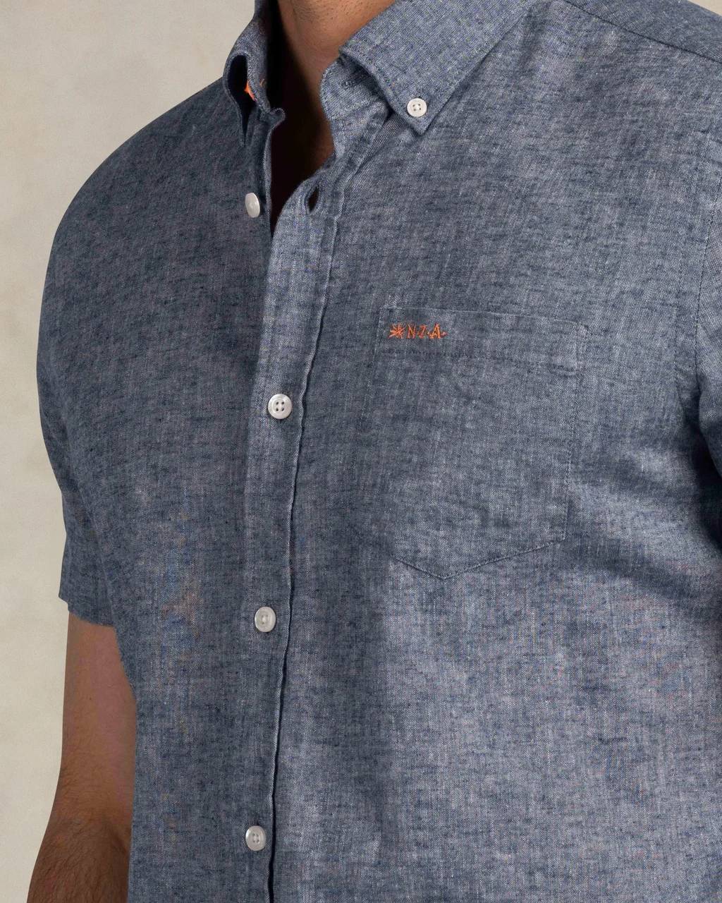 NZA 26CN506SNM Hemd - Kurzarm / Blau - Bild 5