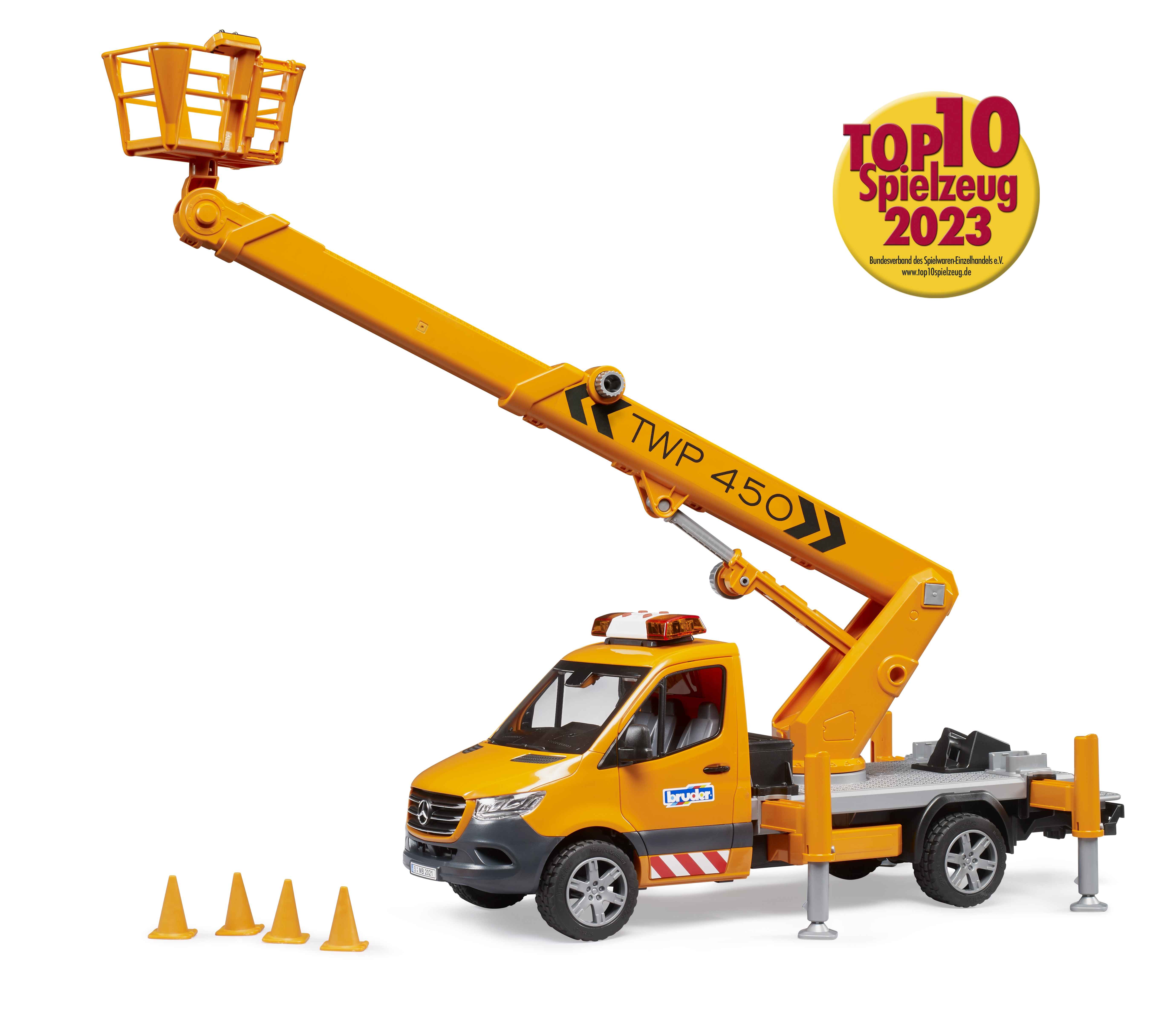 BRUDER 02679 - MB Sprinter Arbeitsbühne mit Light mit Sound Modul BRUDER 02679 - MB Sprinter Arbeitsbühne mit Light mit Sound Modul