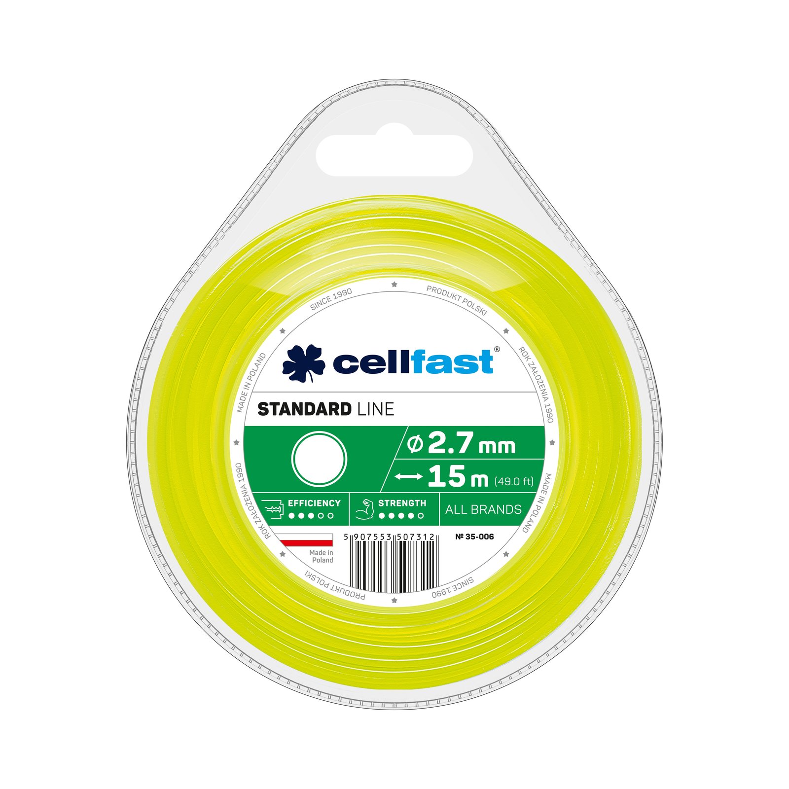 Cellfast STANDARD Mähfäden 2,7 mm x 15 m Rund