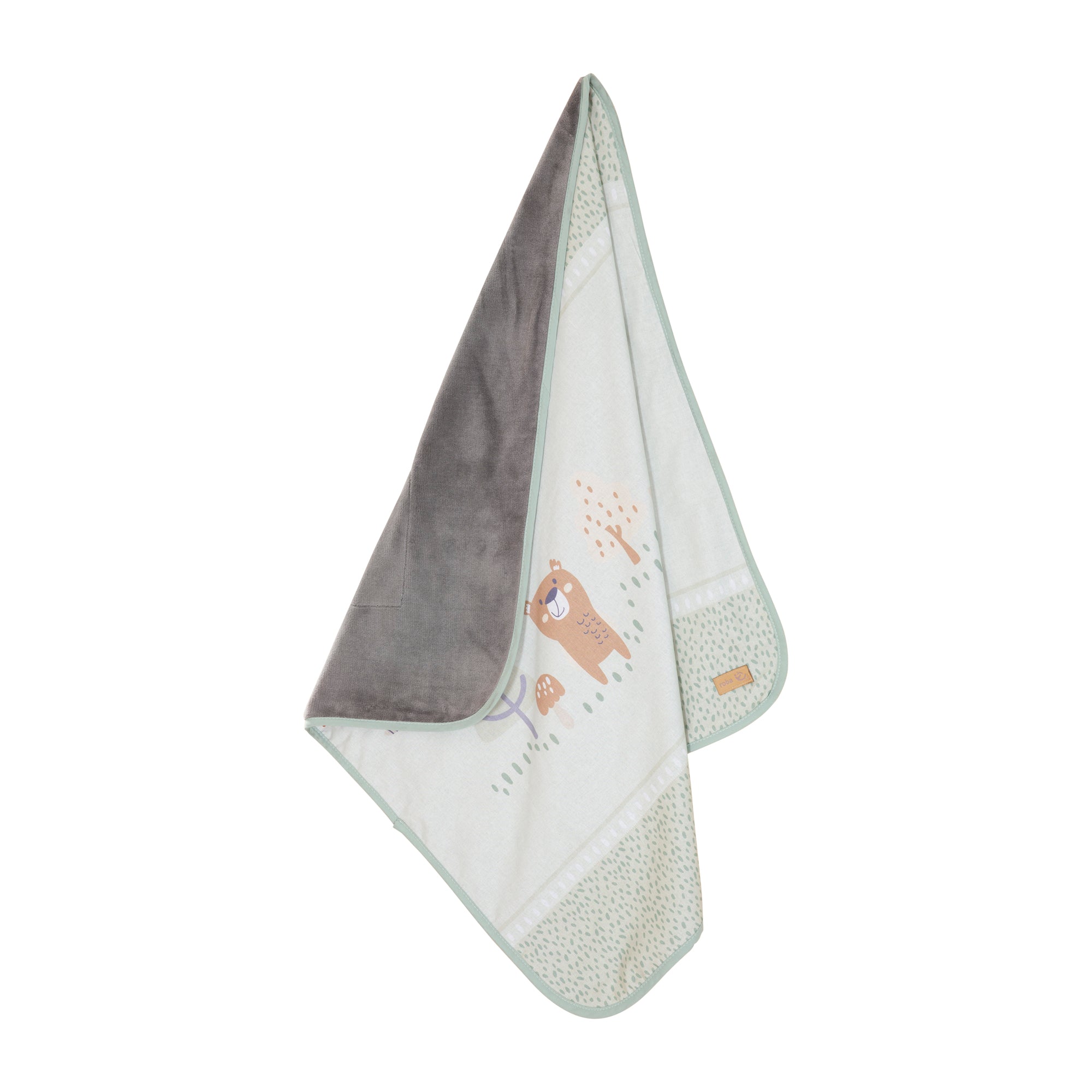 Roba 306100S283 Kuscheldecke Woodland Buddies grün – Heim Textilien - Bild 4 Roba 306100S283 Kuscheldecke Woodland Buddies grün – Heim Textilien - Produktbild 4