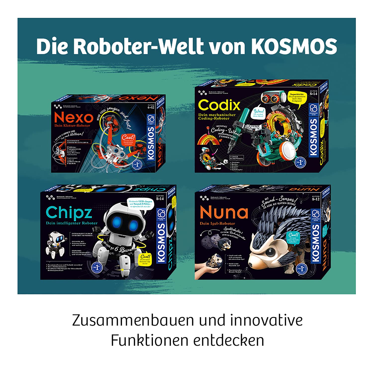 Kosmos Chipz - Intelligenter Roboter-Bausatz Mit Sensoren Für Kinder Ab 8 Jahren 621001 Kosmos Chipz - Intelligenter Roboter-Bausatz Mit Sensoren Für Kinder Ab 8 Jahren 621001