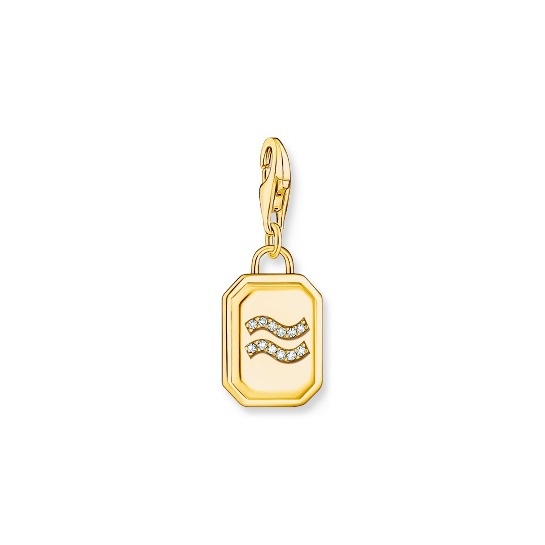 Thomas Sabo Anhänger Zodiac Wassermann Charm-Club Vergoldet Gelbgold 2155-414-39