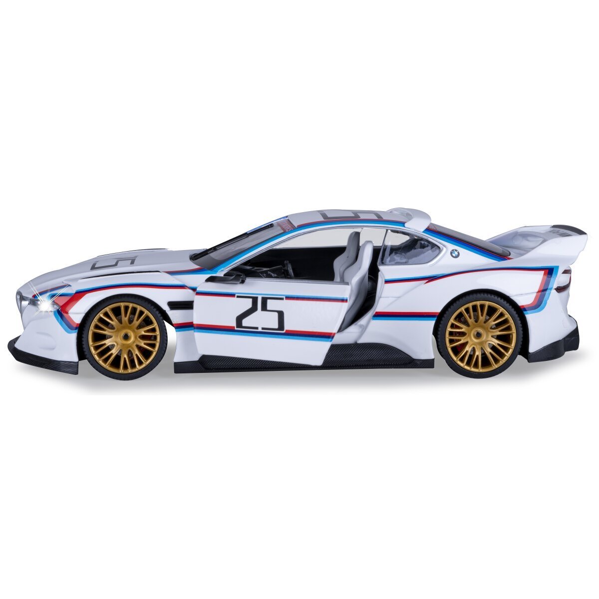 JAMARA BMW 3.0 CSL Hommage R Diecast 1:24 weiß inkl. Knopfzellen ab 3 Jahren