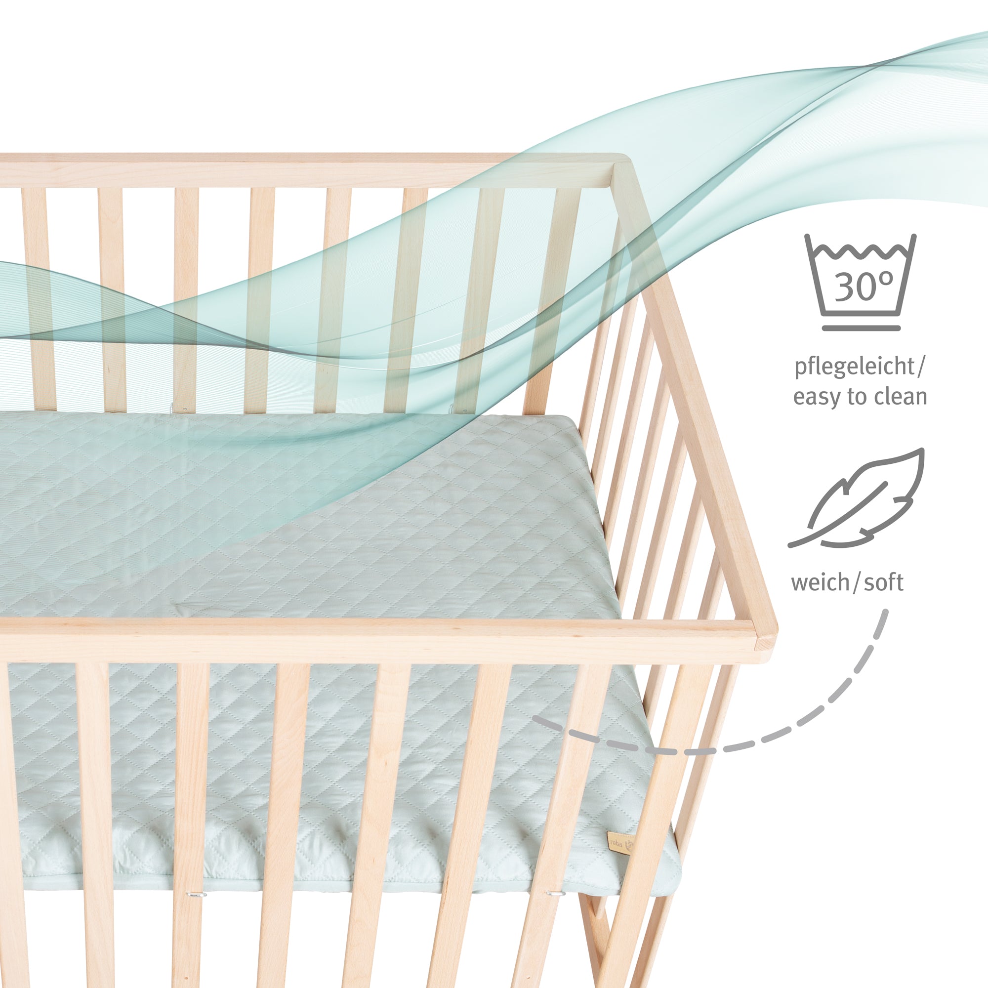 Roba 0241NAV241 Laufgitter 100x75 Frosty green Bio Buche natur - Produktbild 10