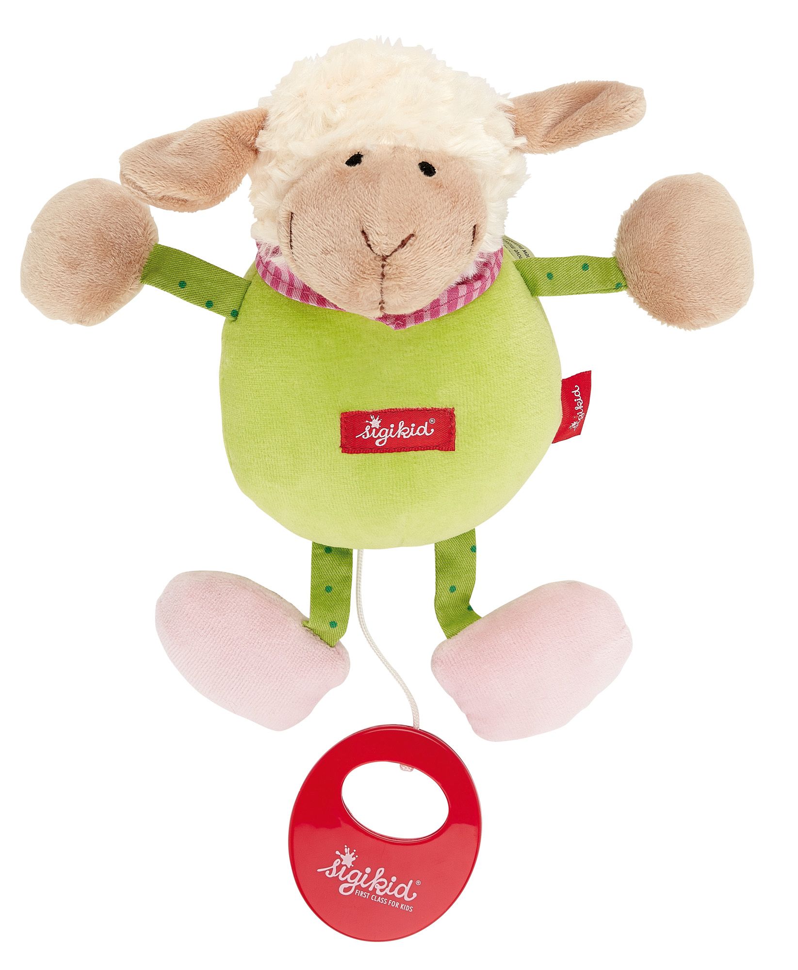 Sigikid, Mini-Spieluhr, Schaf, grün., Plüsch, Spielzeug