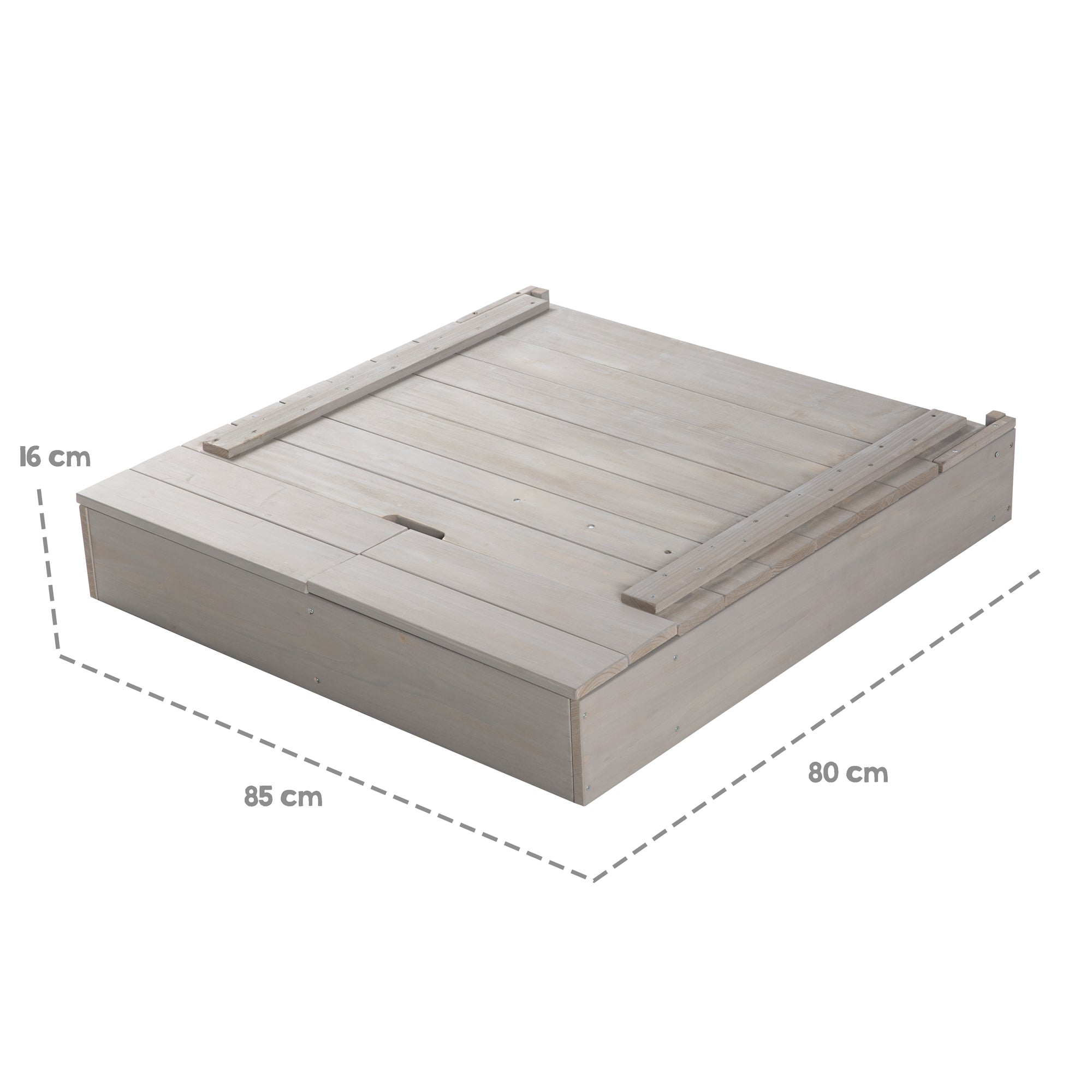 Roba 456011GA Sandkasten mit Deckel, Tafel & Haken grau – Outdoor + - Bild 6 Roba 456011GA Sandkasten mit Deckel, Tafel & Haken grau – Outdoor + - Produktbild 6