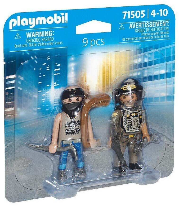 PLAYMOBIL 71505 Duopack Swat & Bandit PLAYMOBIL, 71505, Duopack, Swat, &, Bandit, Figur, Person, Helm